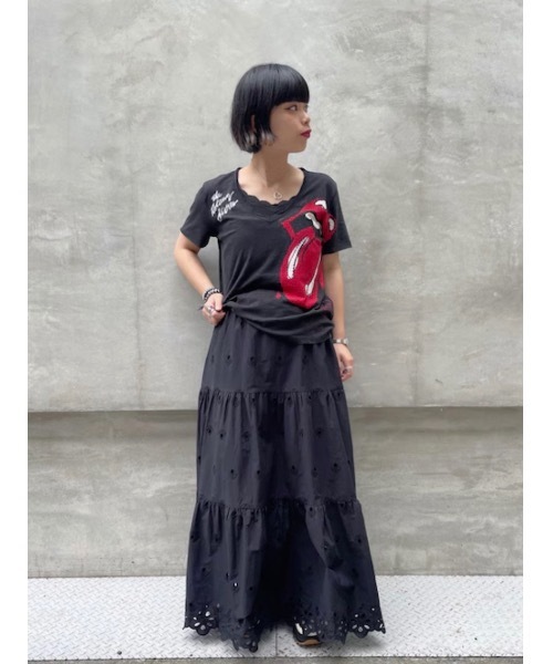 Desigual tシャツ The Rolling Stones ラインストーン Tシャツ