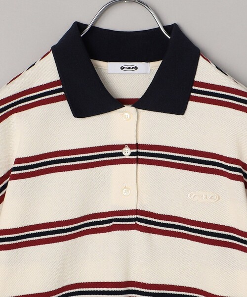 ポロシャツ ポロ FAD/エフエーディー STRIPE PIQUE SHIRTS/ ストライプピケシャツ レディース メンズ FREAK'S STORE ポロシャツ ポロ FAD/エフエーディー STRIPE