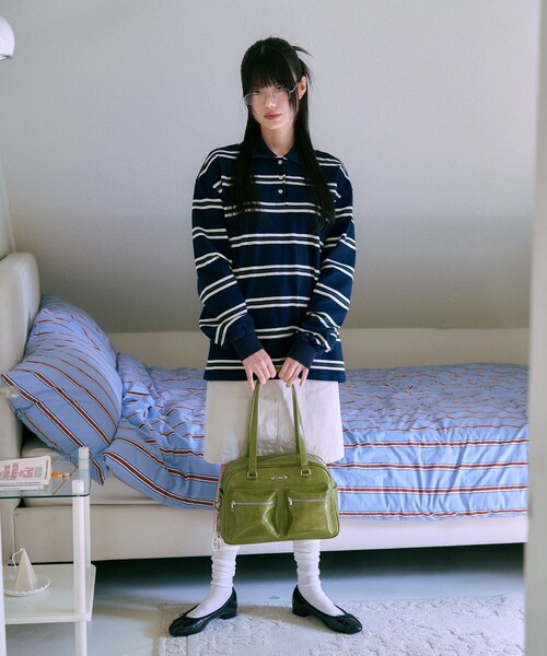 ポロシャツ ポロ FAD/エフエーディー STRIPE PIQUE SHIRTS/ ストライプピケシャツ レディース メンズ FREAK'S STORE ポロシャツ ポロ FAD/エフエーディー STRIPE