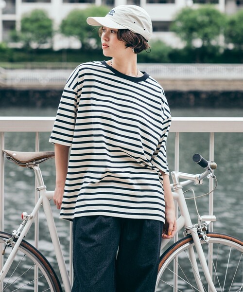 FREAK'S STORE tシャツ ボーダー ビッグTシャツ レディース