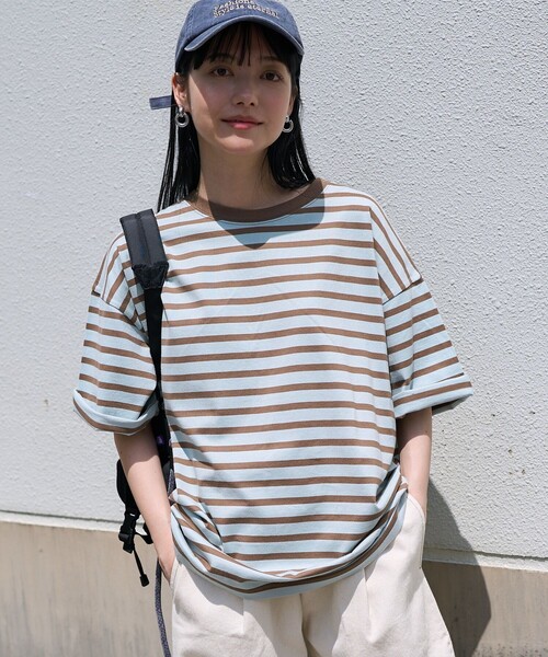 ビッグＴシャツ　ボーダーＴシャツ　ルーズ　ワンサイズ　横縞　ゆうパケットで発送可 在庫限り 楽天市場】ビッグTシャツ ボーダーTシャツ ルーズ ワンサイズ