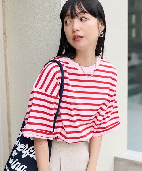 ビッグＴシャツ　ボーダーＴシャツ　ルーズ　ワンサイズ　横縞　ゆうパケットで発送可 在庫限り 楽天市場】ビッグTシャツ ボーダーTシャツ ルーズ ワンサイズ