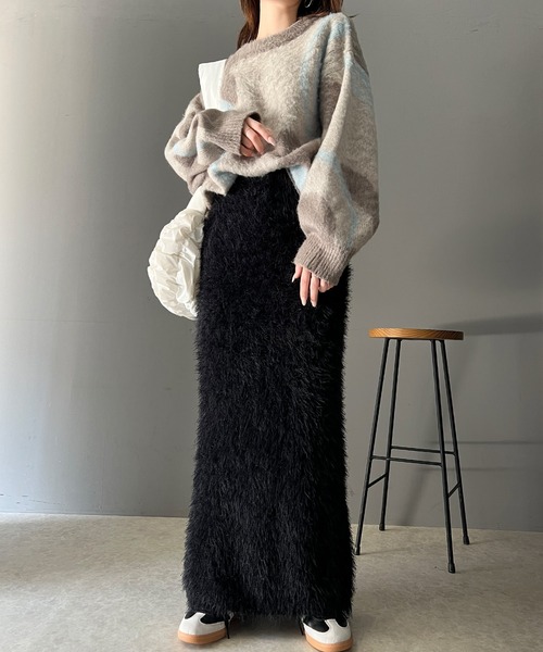 LOEFF オーガンジー ロングスカート LOEFF（ロエフ）の「＜LOEFF＞バックスリット オーガンジー スカート