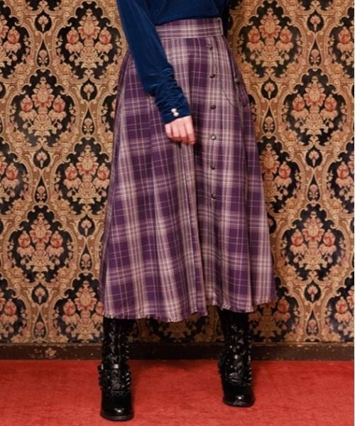 axes femme スカート タータンチェックスカート : ZOZOTOWN