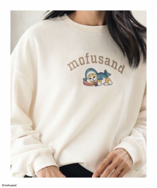 トレーナー スウェット mofusand モフサンド サメにゃんプリント