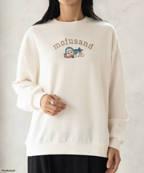 トレーナー スウェット mofusand モフサンド サメにゃんプリント
