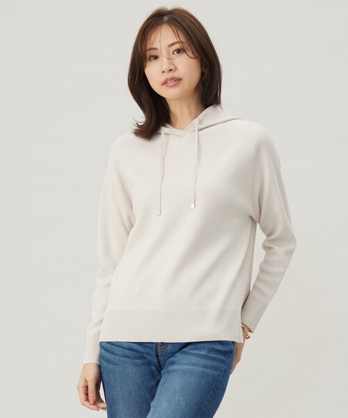 パーカー 「洗える」HOODIE ニット パーカー レディース