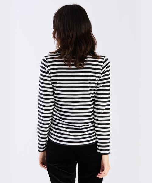 agnes b.（アニエスベー） tシャツ 細ボーダー タートルネック 長袖 T