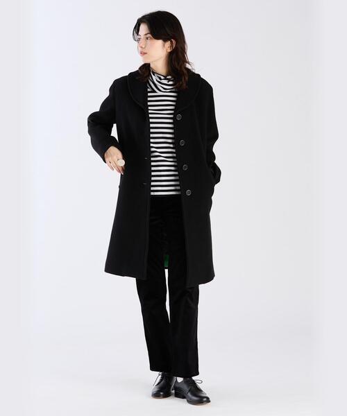 agnes b.（アニエスベー） tシャツ 細ボーダー タートルネック 長袖 T