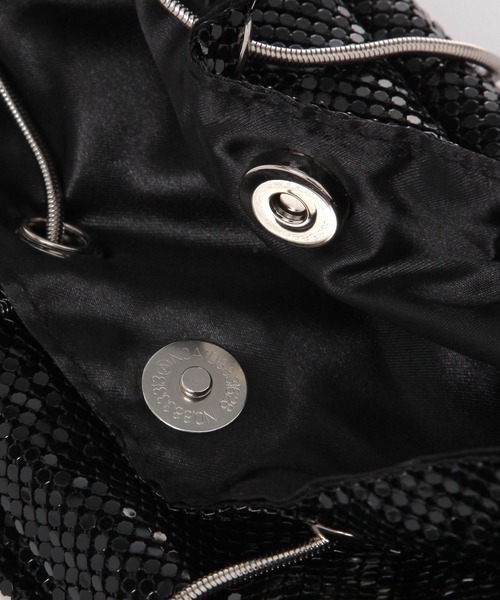   メッシュ ショルダーバッグ LAKOLE ショルダーバッグ バッグ メタルメッシュ巾着ショルダー