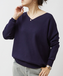 ニット セーター スムース2WAYパールニット レディース Rouge vif ニット セーター スムース2WAYパールニット