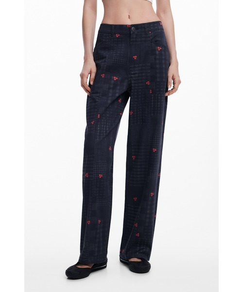パンツ CHERRYCHECK ロングパンツ レディース