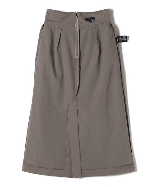スカート SHIPS Primary Navy Label:「手洗い可能」Aライン ハイウエスト スカートの画像