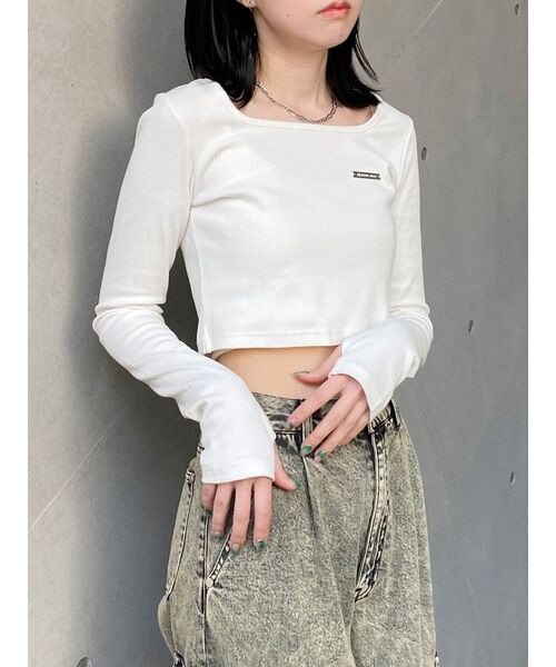 MURUA tシャツ プレートクロップドトップス レディース : ZOZOTOWN