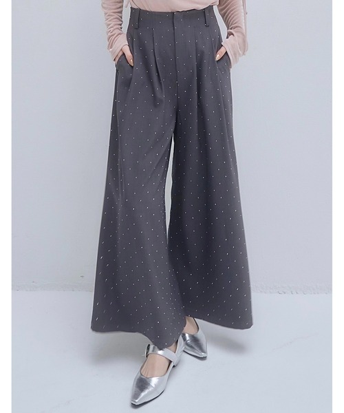 mellowneon（メロウネオン） パンツ ビジューワイドパンツ レディース