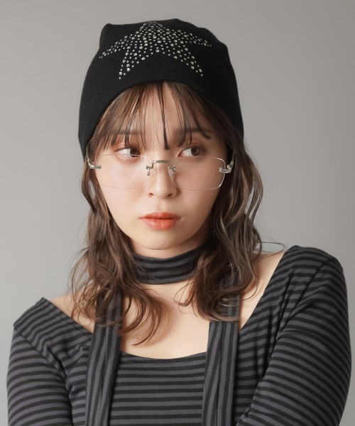 Unknown ビーニー ピンク ニット帽  ラインストーン UNKNOWN LONDON(アンノウン・ロンドン)商品ページ - Dagger