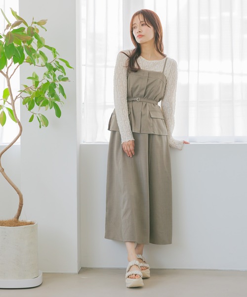 mysty woman ワンピース セットアップライクキャミワンピース