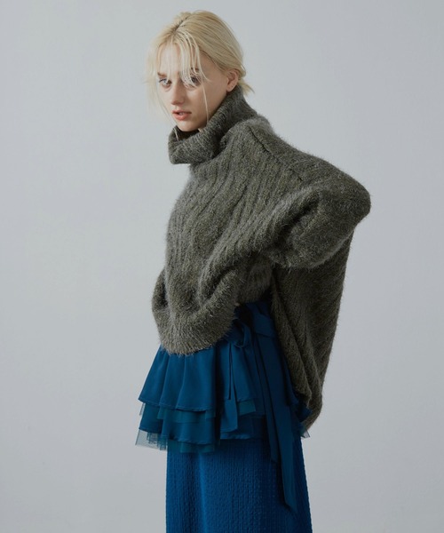 「LA BELLE ETUDE」 タートルネックニット FREE ロイヤルブルー レディース_画像3