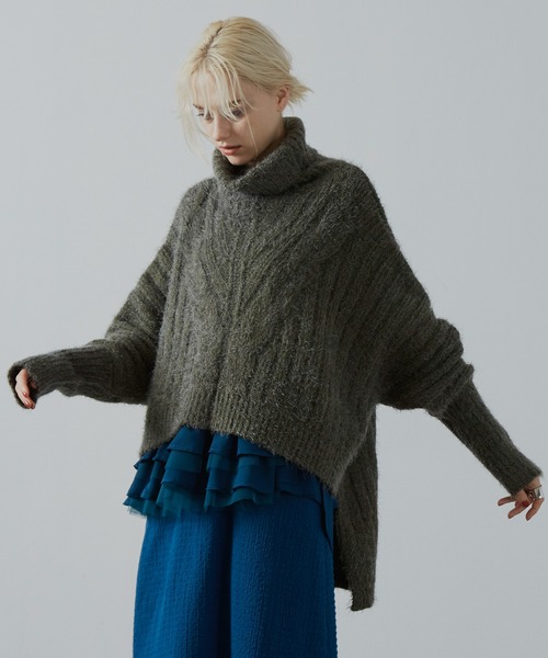 「LA BELLE ETUDE」 タートルネックニット FREE ロイヤルブルー レディース_画像4