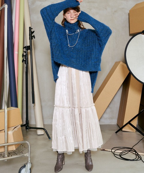 「LA BELLE ETUDE」 タートルネックニット FREE ロイヤルブルー レディース_画像5