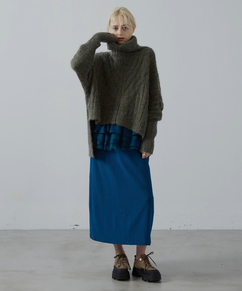 「LA BELLE ETUDE」 タートルネックニット FREE ロイヤルブルー レディース_画像8