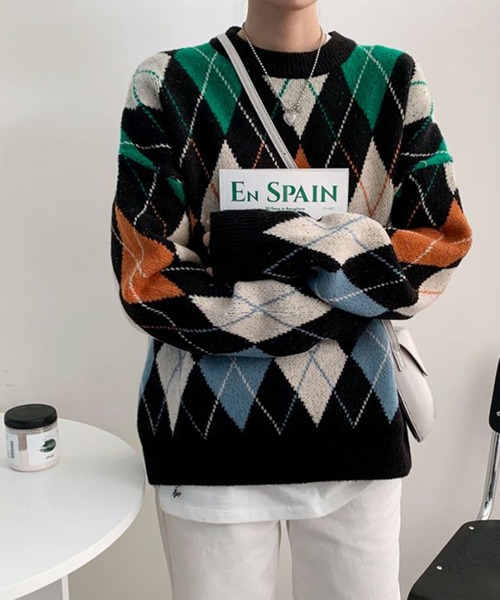 「me+em select」 長袖ニット FREE カーキ レディース_画像7