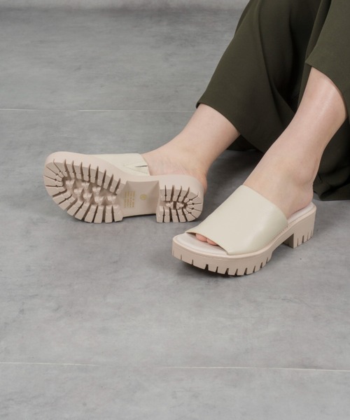 Mollini サンダル 「Mollini/モリーニ」レザーサンダル 厚底