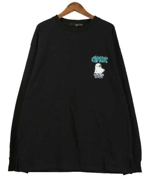 LUXSTYLE tシャツ おばけグラフィック発泡プリントロンT メンズ