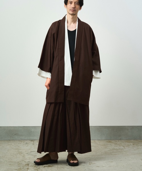 和ROBE Trove 羽織り　ジャケット　ノーカラー　袴　甚平　黒　2 和ROBE Trove 羽織り ジャケット ノーカラー 袴 甚平 黒 2