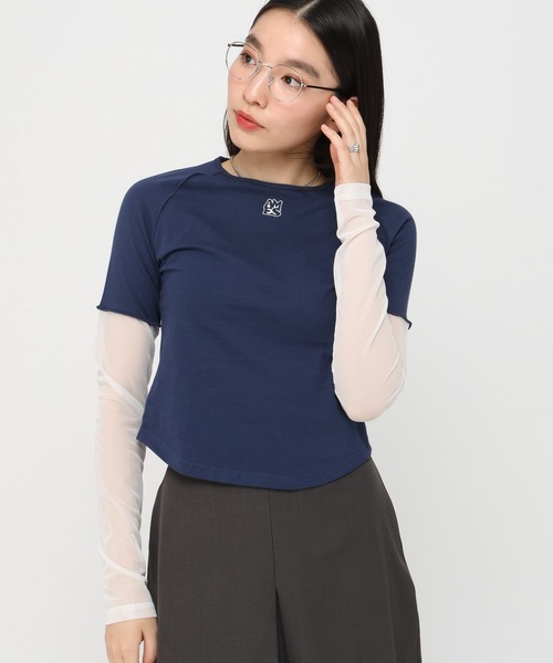 tシャツ AMES WORLDWIDE／レースブロックロングスリーブ レディース