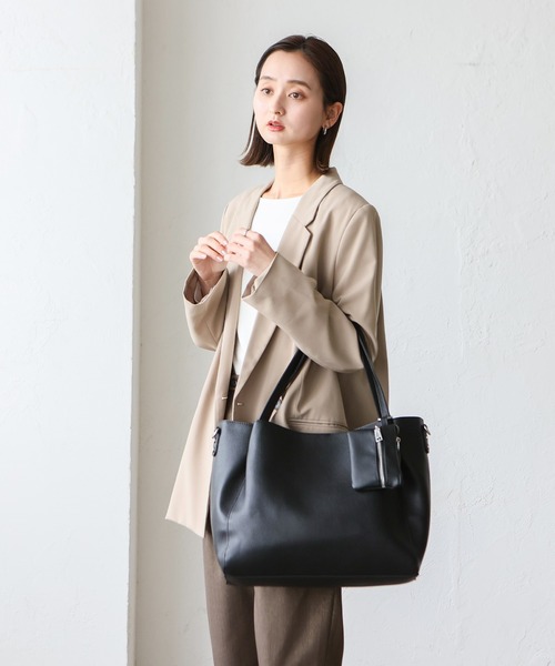 VITAFELICE❤️収納力抜群 トートバッグ 27×35×11cm ブラウン VitaFelice ボストンバッグ 仕切り収納2wayトートバッグ