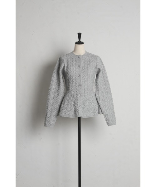 「&. NOSTALGIA」 ニットカーディガン M ライトブルー レディース_画像4