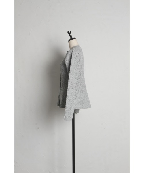 「&. NOSTALGIA」 ニットカーディガン M ライトブルー レディース_画像5