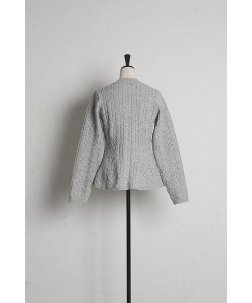「&. NOSTALGIA」 ニットカーディガン M ライトブルー レディース_画像6
