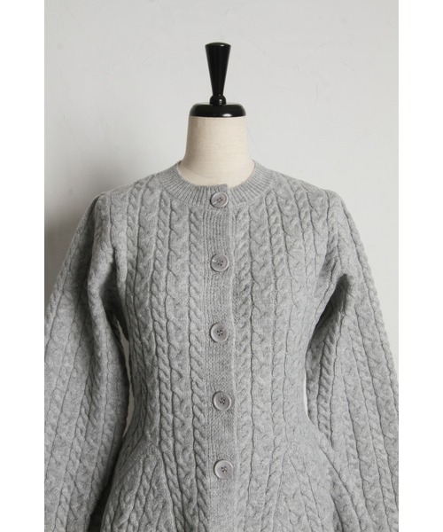 「&. NOSTALGIA」 ニットカーディガン M ライトブルー レディース_画像7