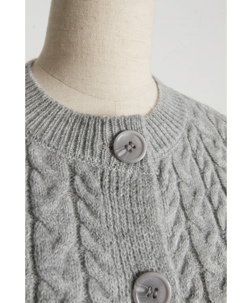 「&. NOSTALGIA」 ニットカーディガン M ライトブルー レディース_画像8