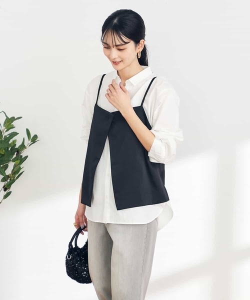 a.v.v（アー・ヴェ・ヴェ） キャミソール サテンキャミビスチェ