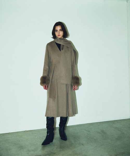 美品　GRACE CONTINENTAL ノーカラーコート GRACE CONTINENTAL（グレースコンチネンタル） ノーカラーコート 36