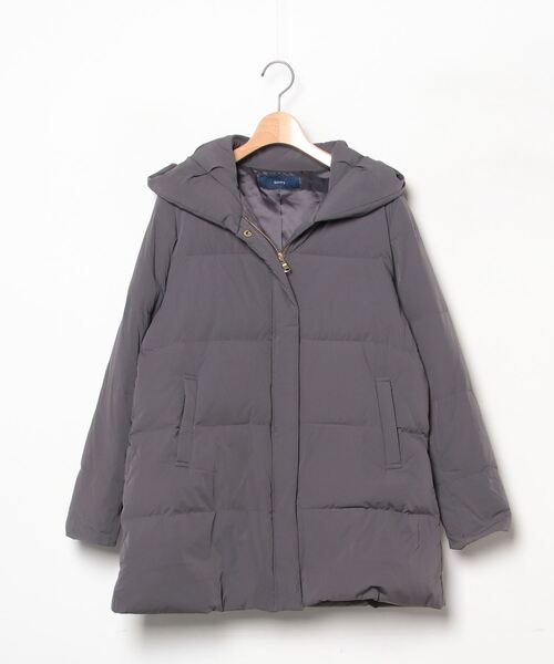 F307 XL 13 レリアン ジップアップ ダウンジャケット レディース SHIPS（シップス） ダウンジャケット SMALL チャコールグレー