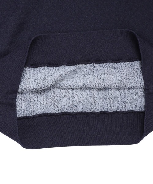 SP加工裏毛クルー | REMI RELIEF NAVY LABEL(レミレリーフ