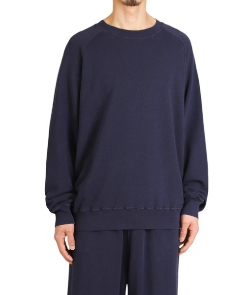 SP加工裏毛クルー | REMI RELIEF NAVY LABEL(レミレリーフ