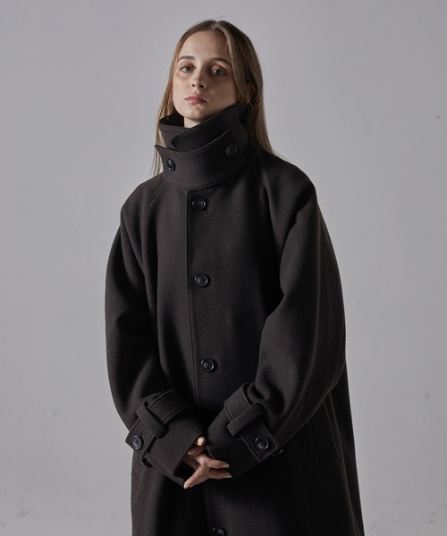 CLEL（クレイル） ステンカラーコート S ダークブラウン メンズ