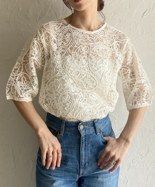 ella_selectshop　パフスリーブ　ブラウス ギャザーパフスリーブブラウス ELLEgirl｜クロスプラス公式通販