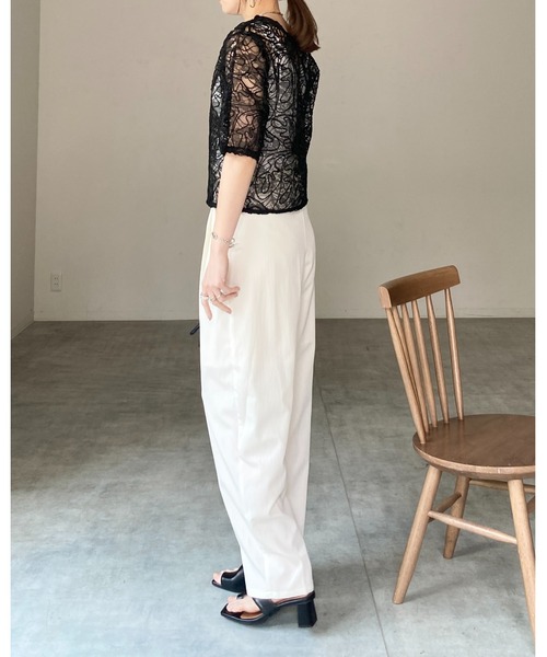 She's Closet ブラウス シャツ パフスリーブ半袖ショート丈