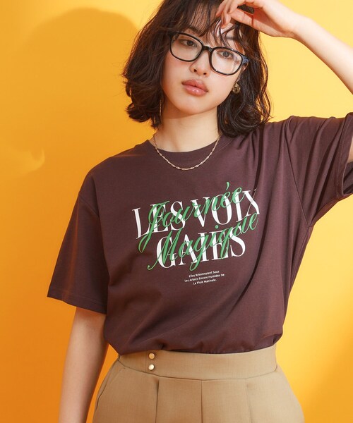 THE SHOP TK tシャツ 半袖 フォトアソートTシャツ「接触冷感/UV/毛玉に
