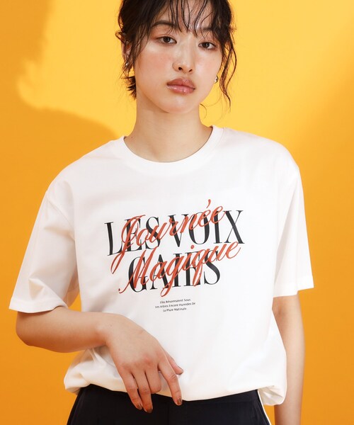 THE SHOP TK tシャツ 半袖 フォトアソートTシャツ「接触冷感/UV/毛玉に