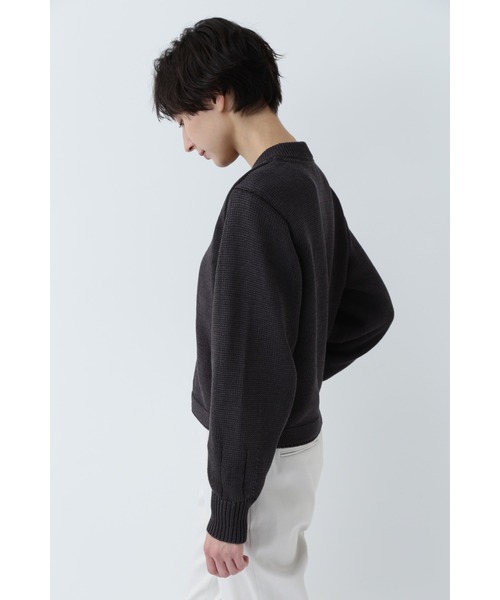 「human woman」 ニットカーディガン LARGE ブルー レディース