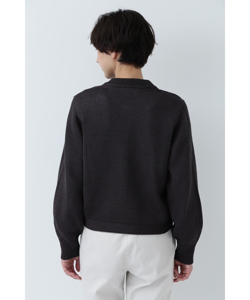 「human woman」 ニットカーディガン LARGE ブルー レディース