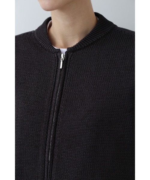 「human woman」 ニットカーディガン LARGE ブルー レディース