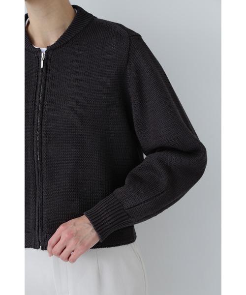 「human woman」 ニットカーディガン LARGE ブルー レディース